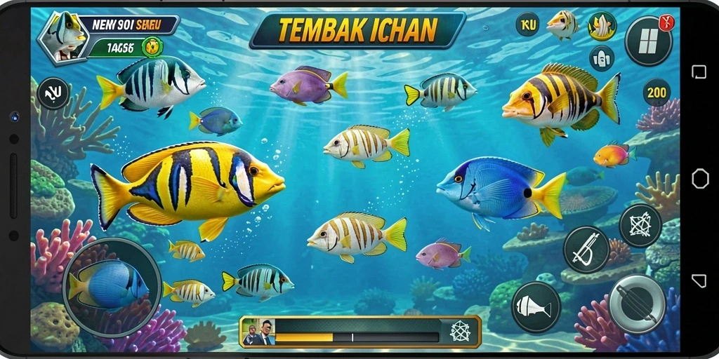 Tampilan gameplay menarik dalam game Tembak Ikan 3446.