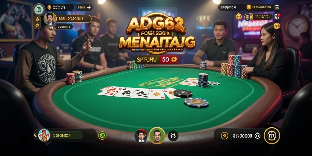 Tampilan gameplay Poker yang menarik di ADG62.