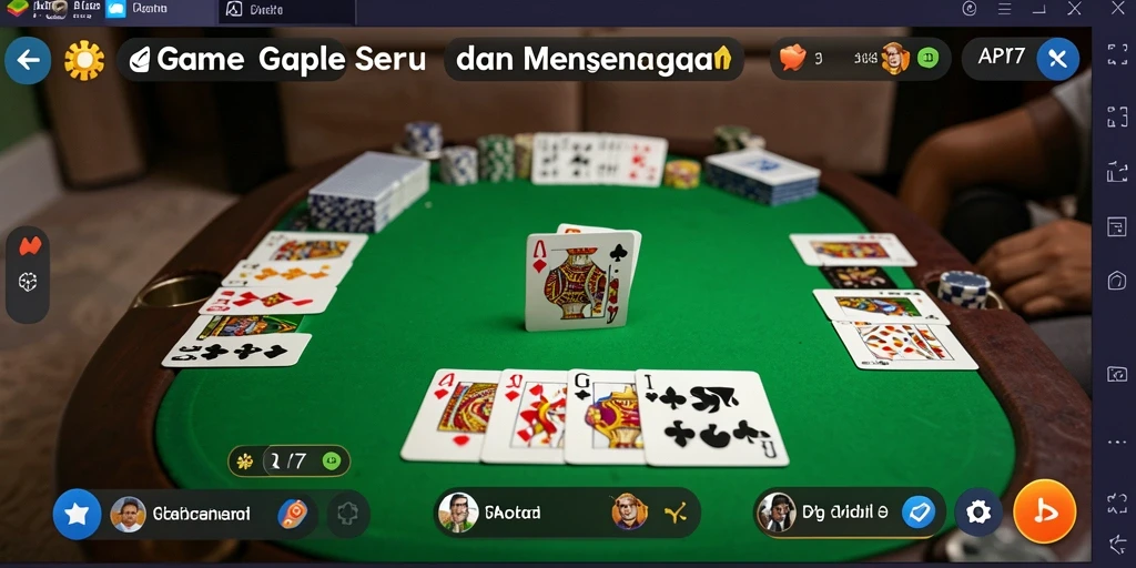 Tampilan menarik dari gameplay Gaple di API77.