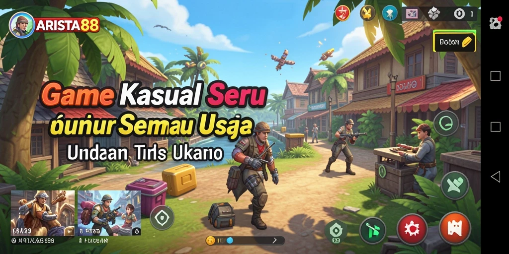 Tampilan gameplay <strong>ARISTA88</strong> yang penuh warna dan seru.