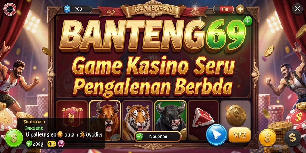 Tampilan gameplay menarik dari BANTENG69 dengan beragam permainan Kasino.