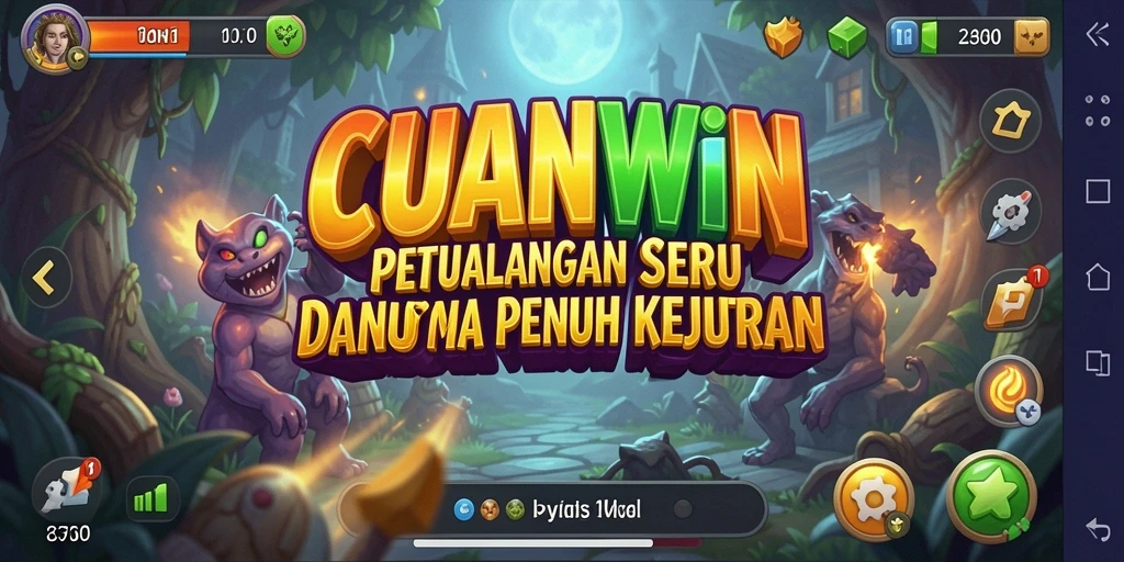 Screenshot gameplay CUANWIN menampilkan karakter utama dalam aksi petualangan.