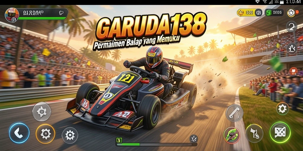 Tampilan gameplay GARUDA138 yang mendebarkan saat balapan.