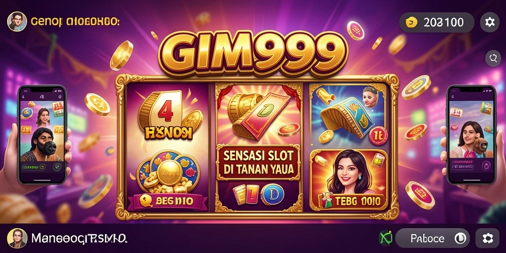 Tampilan utama GIM999 menampilkan gameplay Slot yang mengasyikkan dan penuh warna.