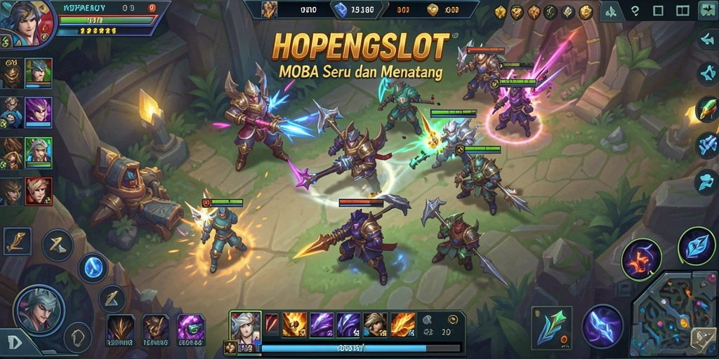Tampilan gameplay seru HOPENGSLOT dengan aksi taktis dan karakter unik.