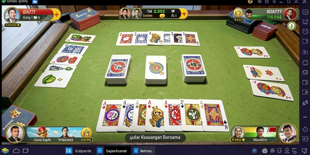 Tampilan gameplay seru dalam permainan Gaple IDA777.