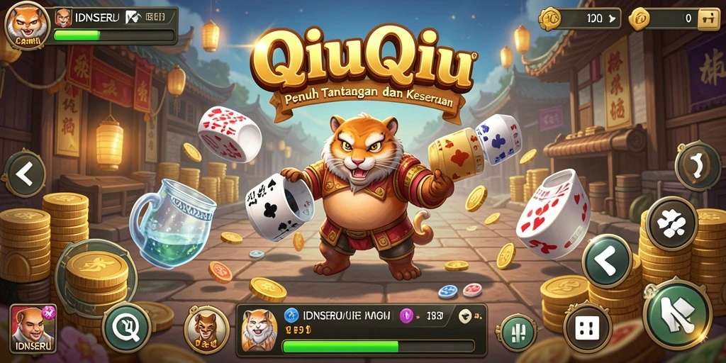 Screenshot gameplay QiuQiu di IDNSERU yang menegangkan.