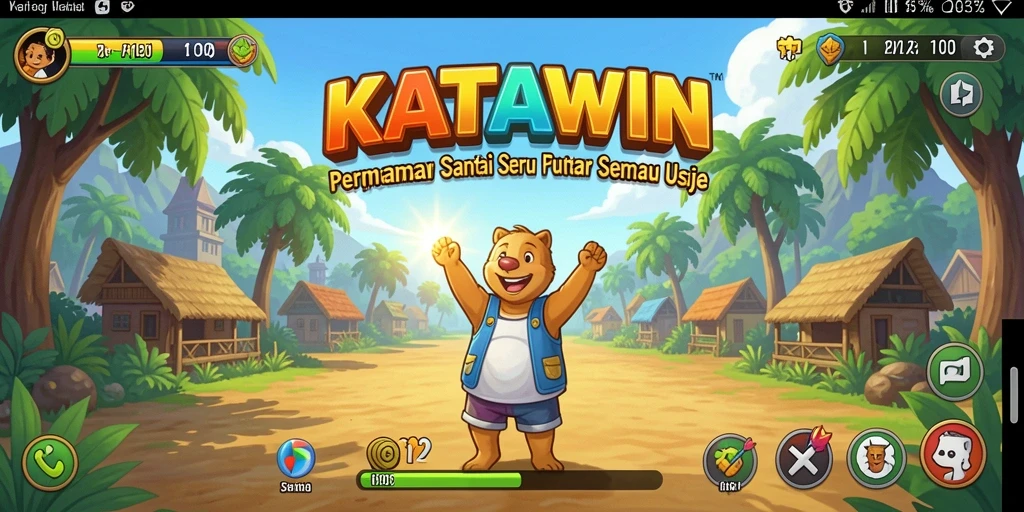 Tampilan gameplay KATAWIN yang mengasyikkan dan penuh tantangan.