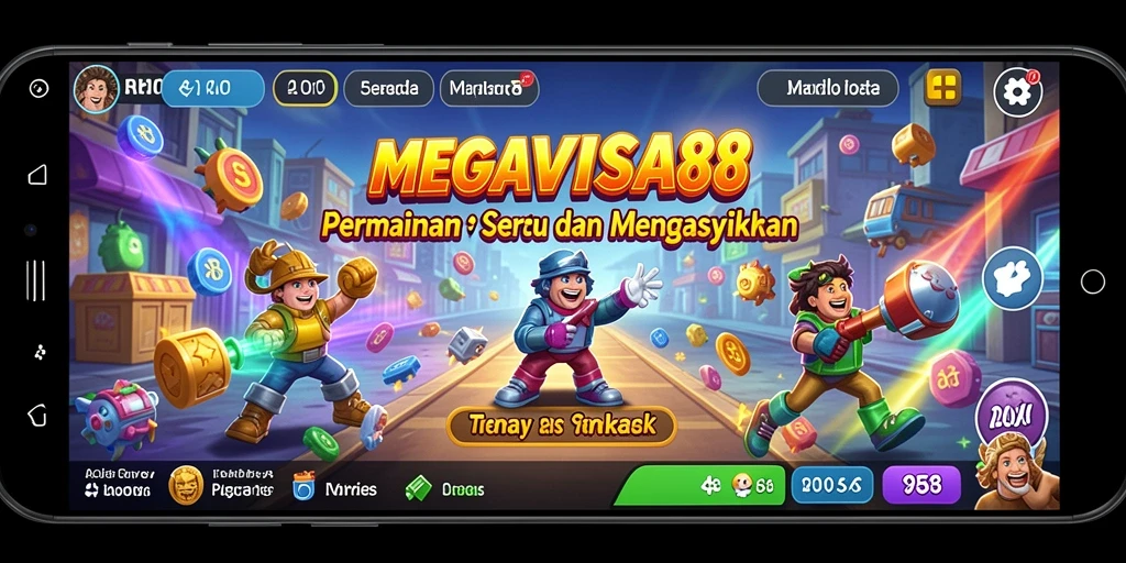Tampilan gameplay menarik dari MEGAVISA88 yang penuh warna.