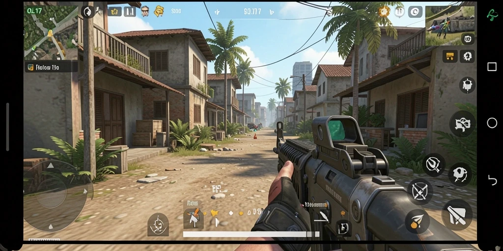 Tampilan seru dari gameplay OLX17 dengan aksi pertempuran yang mendebarkan.