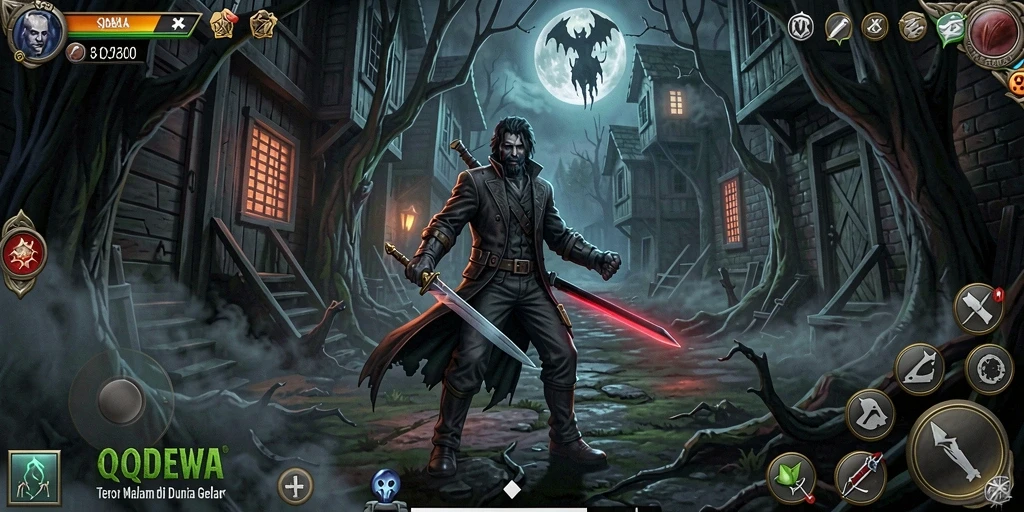 Tampilan gameplay QQDEWA yang mencekam dan menegangkan.