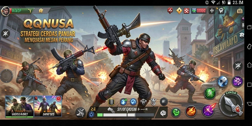 Tangkapan layar mempertunjukkan aksi seru dan strategi cermat dalam QQNUSA.