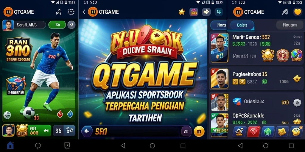 Tampilan menarik dari gameplay QTGAME dalam bertaruh olahraga.