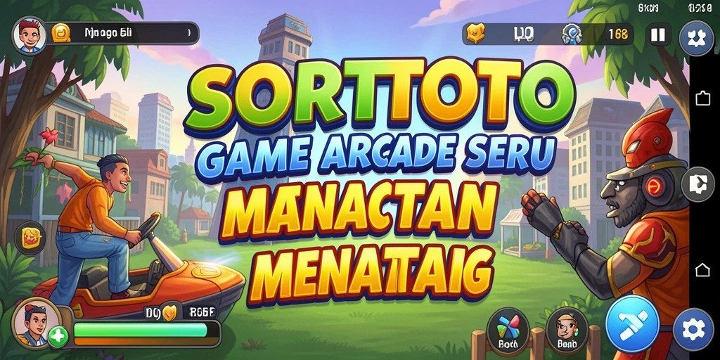 Tampilan gameplay SORTOTO yang penuh warna dan menantang.