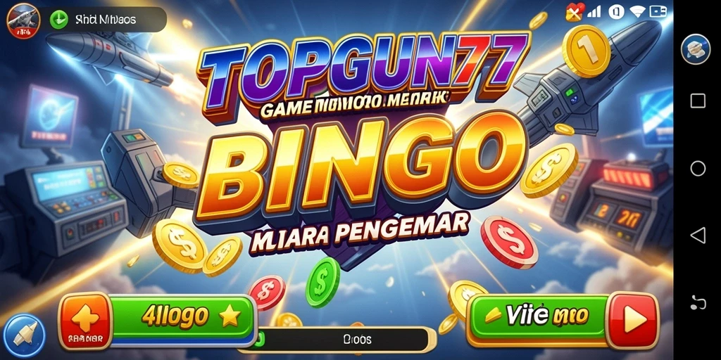 Tampilan gameplay seru dalam permainan Bingo TOPGUN77.