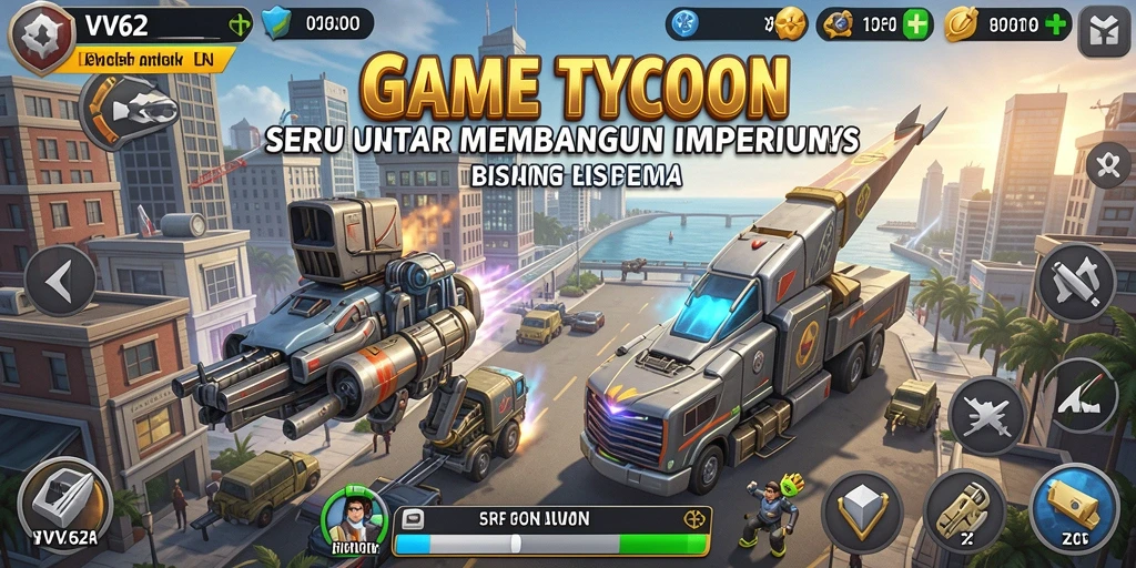 Tangkapan layar menampilkan gameplay seru dari VV62 dengan fokus pada strategi Tycoon.